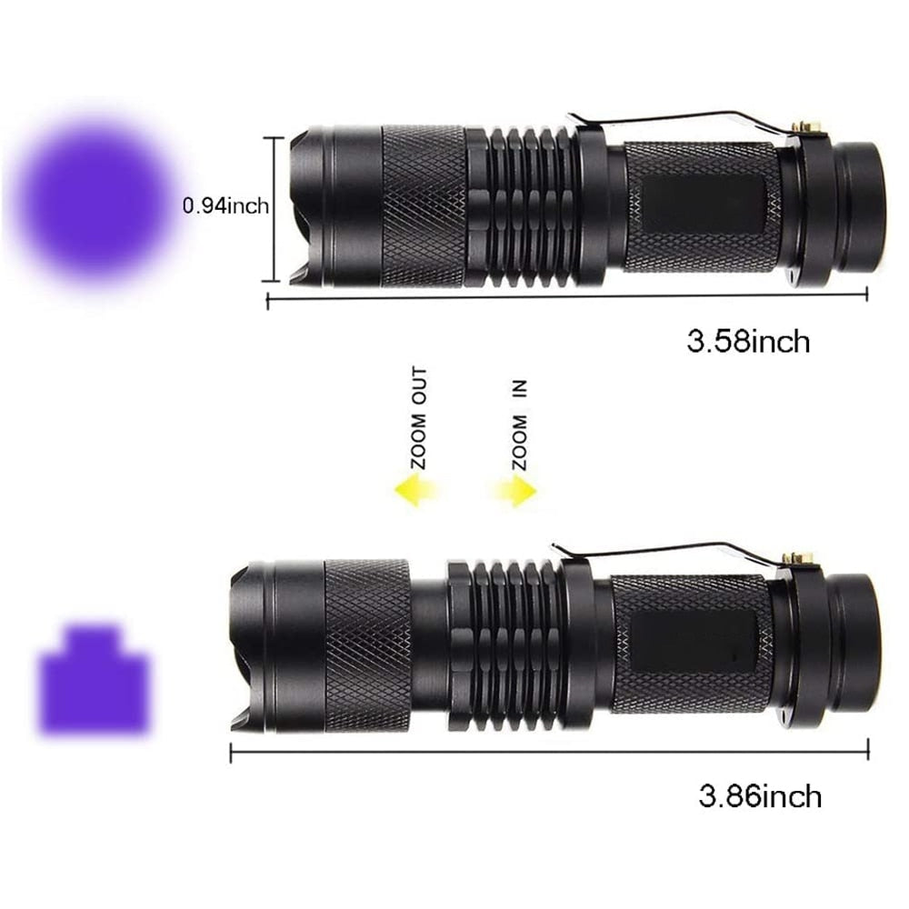 LED UV Flashlight Shining Light Top Quality High-Tech- Reliable Unseen