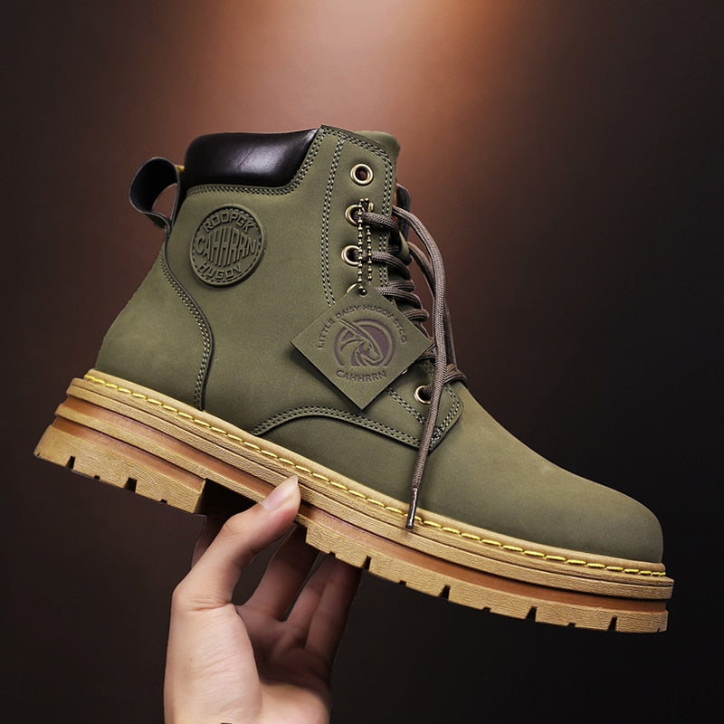 Shoes High Top Boots Men's Leather Footweat Outdoor Work-out Design