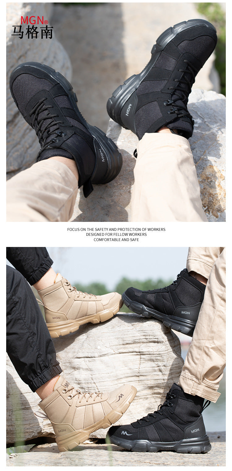 Shoes Labor Protection Shoes Anti-smash Anti-puncture Protective High 