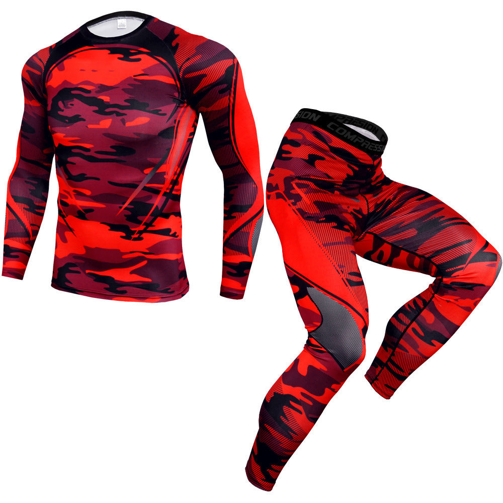 Fitness Outdoor sports suit men's quick-drying pants Compression Nice 