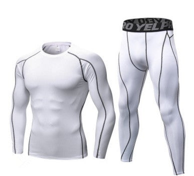 Suit Men's Fitness Running Compression Training Tights Long-sleeved Sh