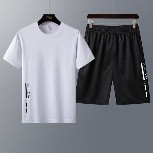 Sportswear New Short-Sleeved T-Shirt Youth Trend Two-Piece Design Styl