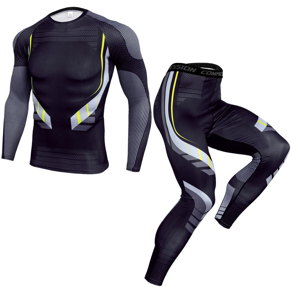 Fitness Outdoor sports suit men's quick-drying pants Compression Nice 