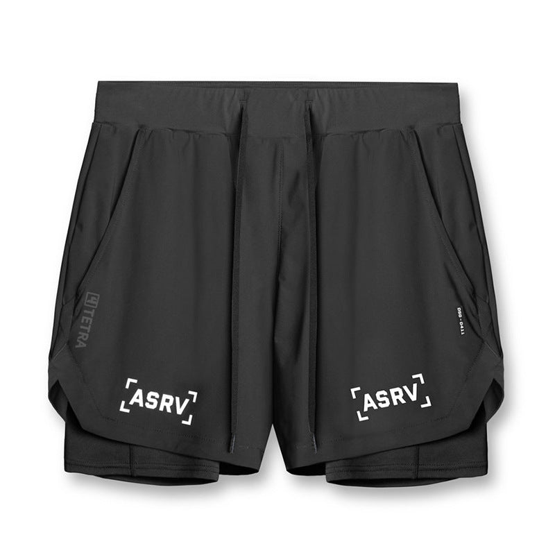Shorts Wear Summer Sports Men's Fake Two-Piece Quick-Drying Double-Lay