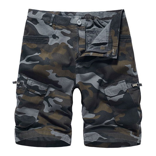 Shorts New Mens Workwear, European and American Camouflage Loose Fitti