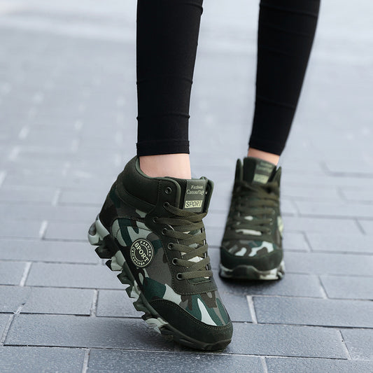 Sneakers Women's Casual Camouflage Increased Srtyle Design Comfortable