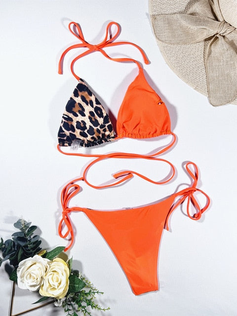 Bikini Ellolace Leopard 2 Piece Set