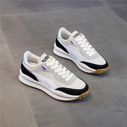 Sneakers All-match Shallow Mouth Women's Thick-soled Breathable Comfor