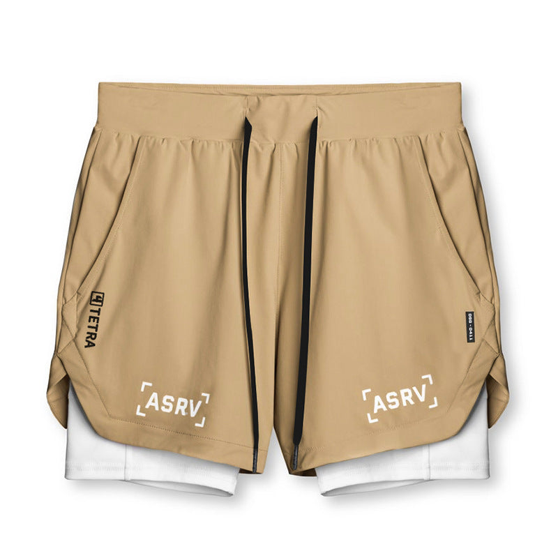 Shorts Wear Summer Sports Men's Fake Two-Piece Quick-Drying Double-Lay