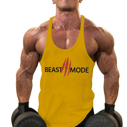 Vest Summer Cotton Fitness Muscle Men's Thin Shoulder Strap I-print Ha