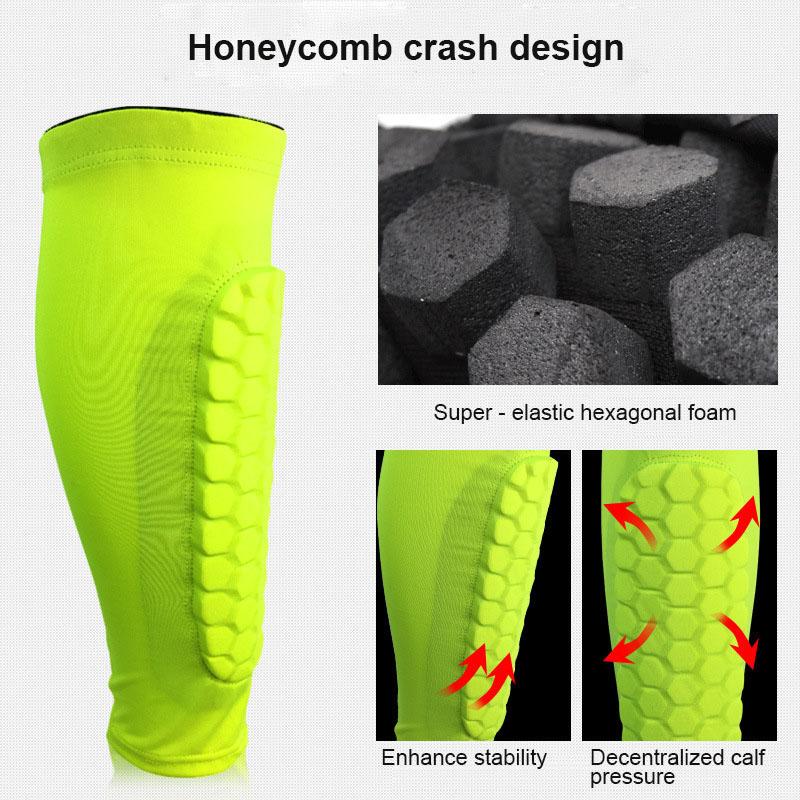 Football 1PCS Shin Guards Protector Soccer Honeycomb Anti-crash Leg Ca