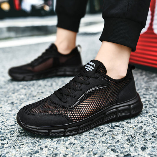 Shoes Men's Summer Breathable Hollow Mesh Sports Footwear Design Style