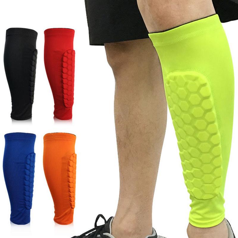 Football 1PCS Shin Guards Protector Soccer Honeycomb Anti-crash Leg Ca