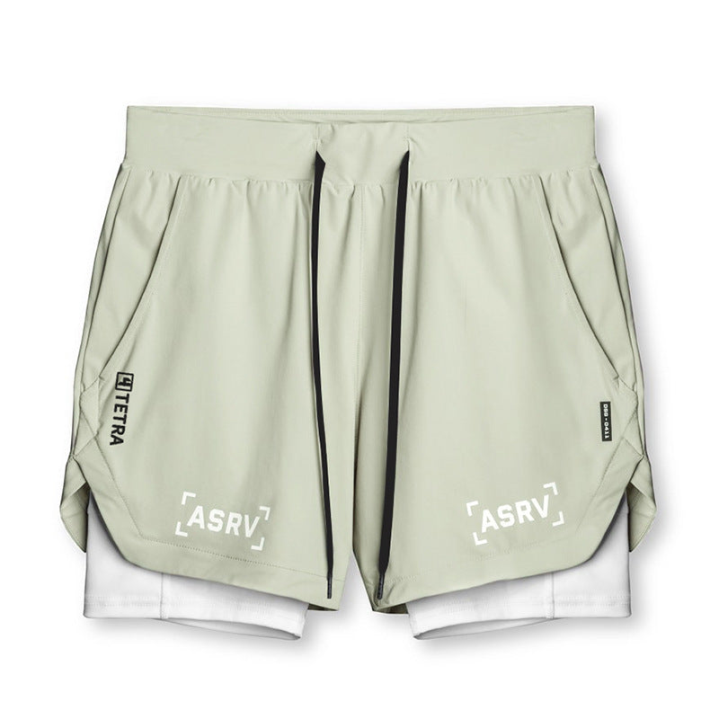 Shorts Wear Summer Sports Men's Fake Two-Piece Quick-Drying Double-Lay