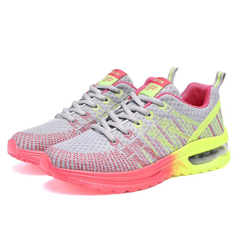 Sport Women Cushion Sports Shoes Outdoor Breathable Rose Mesh Sneakers