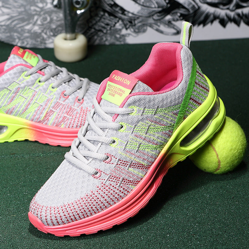 Sport Women Cushion Sports Shoes Outdoor Breathable Rose Mesh Sneakers