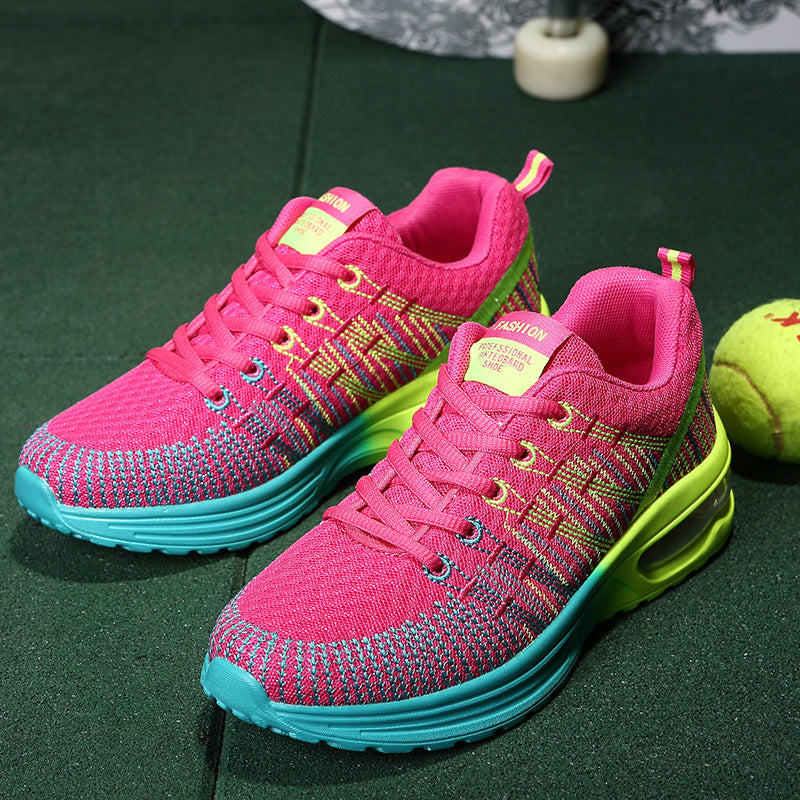 Sport Women Cushion Sports Shoes Outdoor Breathable Rose Mesh Sneakers