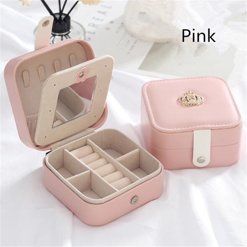 Make-Up Jewelry Box Mirrored 3-layer Large Capacity Jewelry Casket