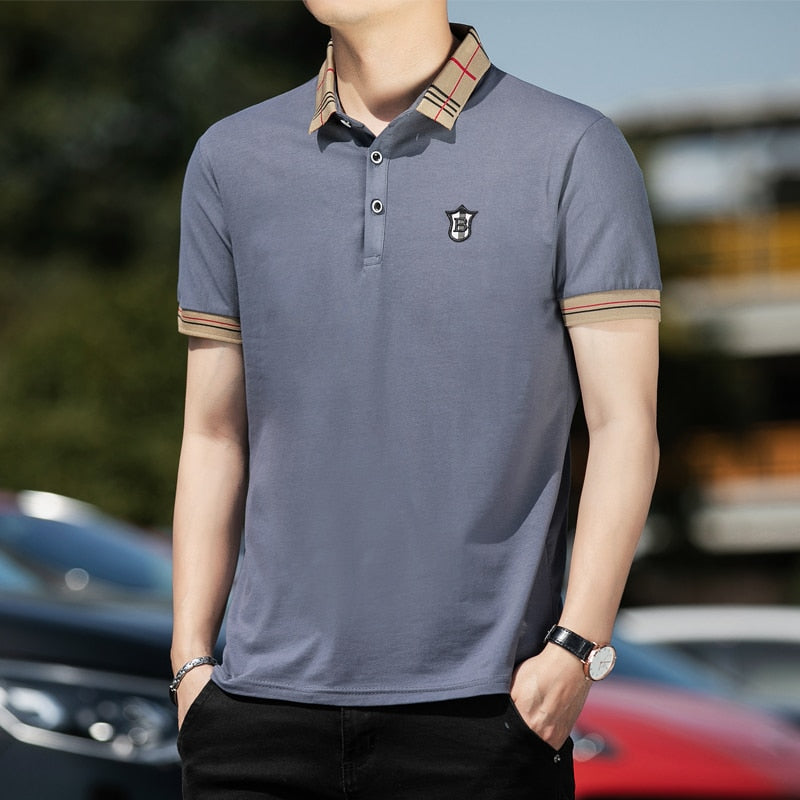 Polo 100% Cotton Breathable Brand Shirts Men's Clothing Summer Style 