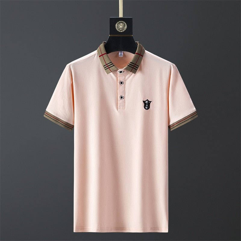 Polo 100% Cotton Breathable Brand Shirts Men's Clothing Summer Style 