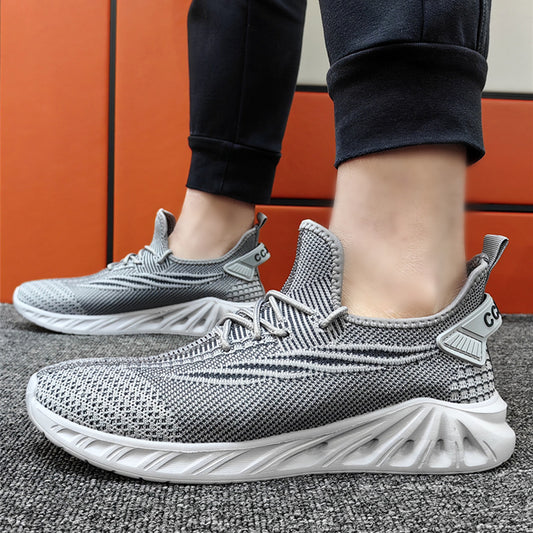 Shoes Plus Size Flyknit Men's Leisure Slip-on Footwear Design Style   