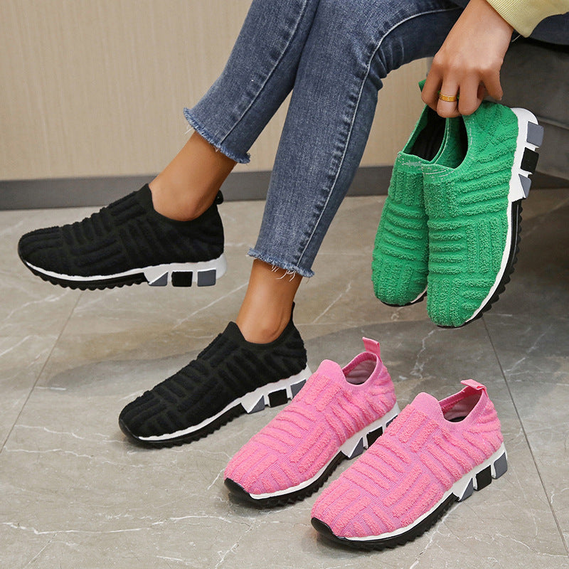 Shoes Women's Mesh Breathable Solid Color Casual Footwear Workout Nice