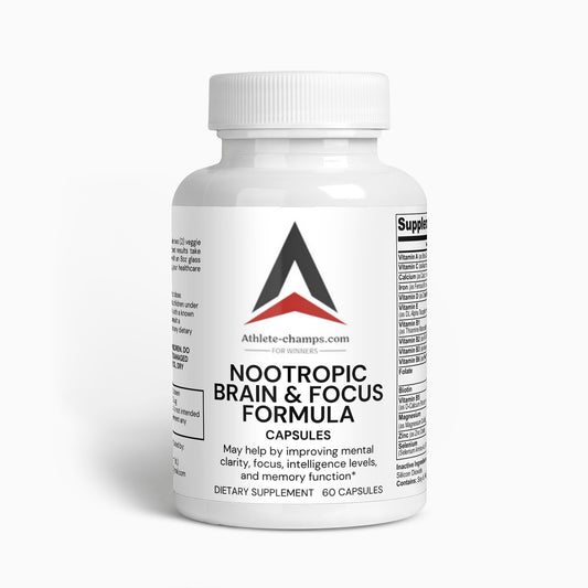  Formula Nootropic Brain & Focus Supplement Powerful Amino Acids GABA 