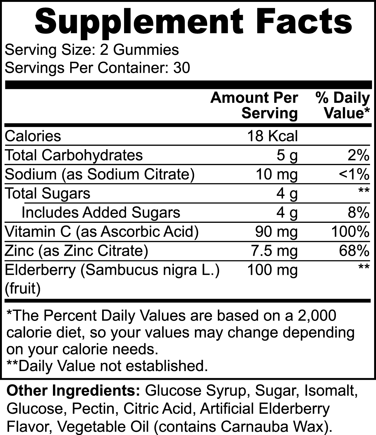 Vitamin C & Elderberry Gummies Supplements Obtain Immune Boost Mineral