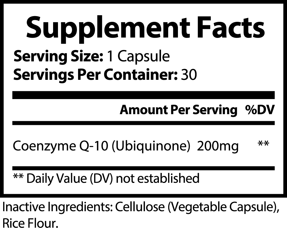 Supplement CoQ10 Ubiquinone Body Health fit Naturally Organic Healthy 