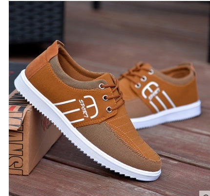 Shoes Men Canvas Trend Lace Footwear Outdoor Trainer Work-out Design  