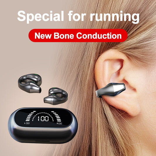 Bluetooth Bone Conduction Earphone  5.2 Ear Clip Music Listening Nice 