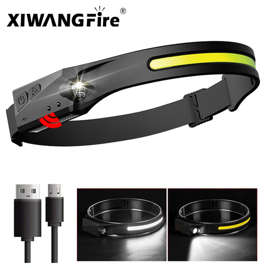 LED Induction Headlamp Running Workout Training Dark Nighttime Design 