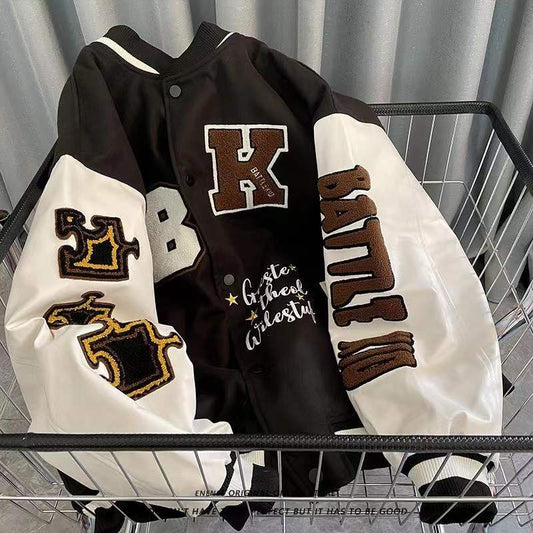 Jacket American Retro Couple Loose Streetwear Fashion Trendsetting Ret
