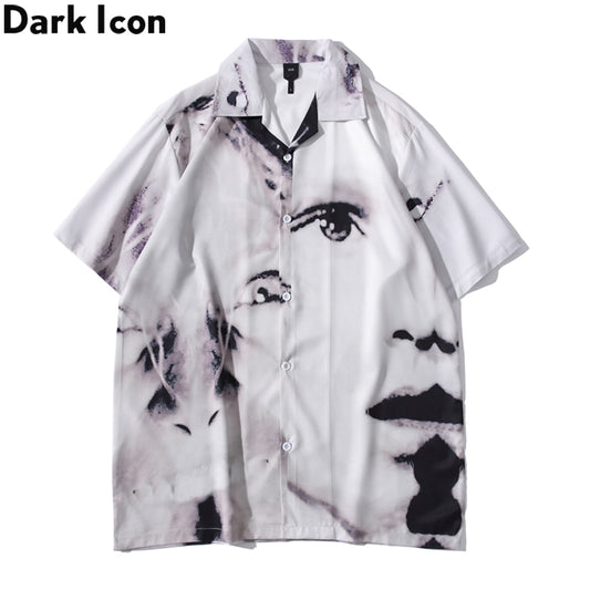 Shirts Dark Icon Vintage Street Men's Short Sleeve Design Style Wear  